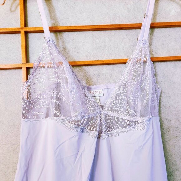 LA PERLA Studio Chemise Dress Slip Lavender Sheer Lace Design size 3 - Picture 3 of 16